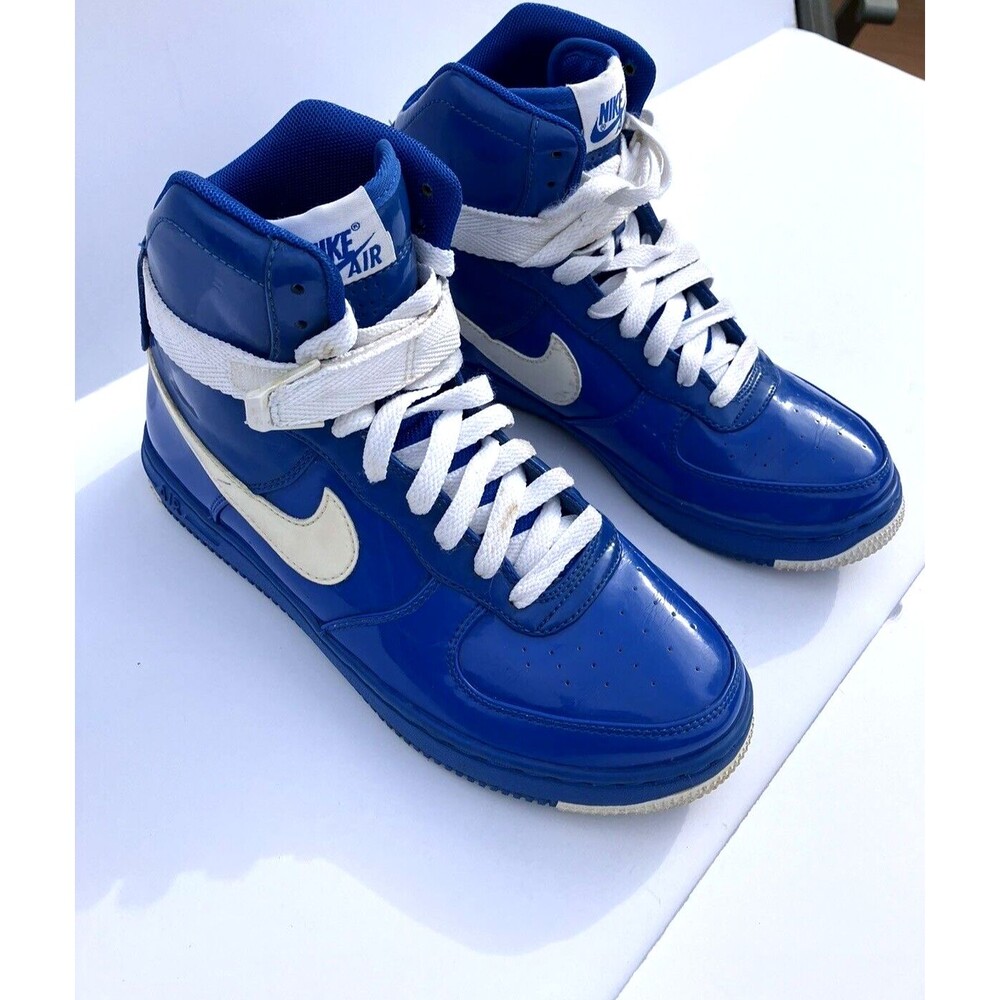 NIKE 395751 400 AIR FEATHER HI Premium WOMEN 6.5/ blue/sapphire A/F1 high